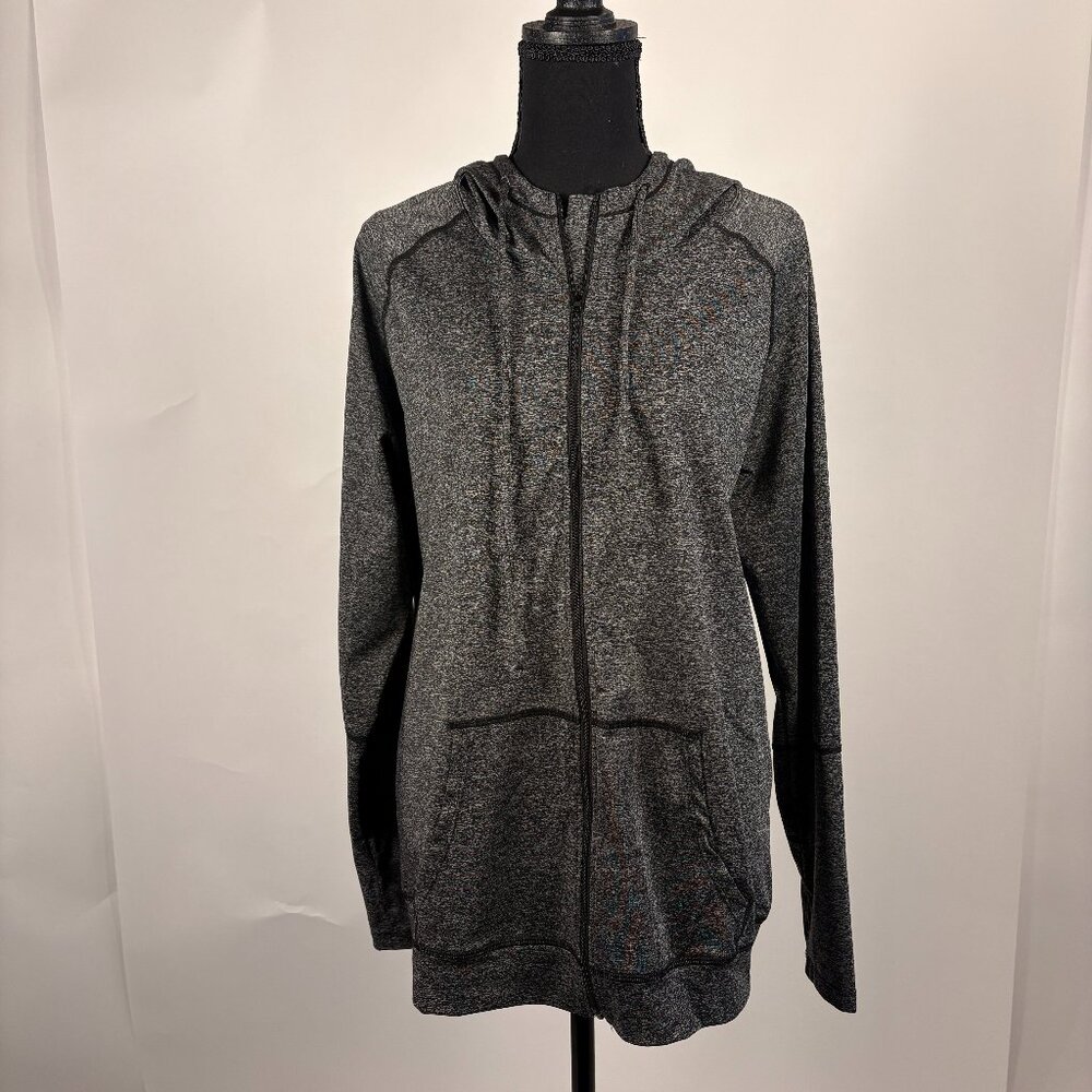 SHEIN | Athletic Zip Up Hooded Jacket | XL | Gray